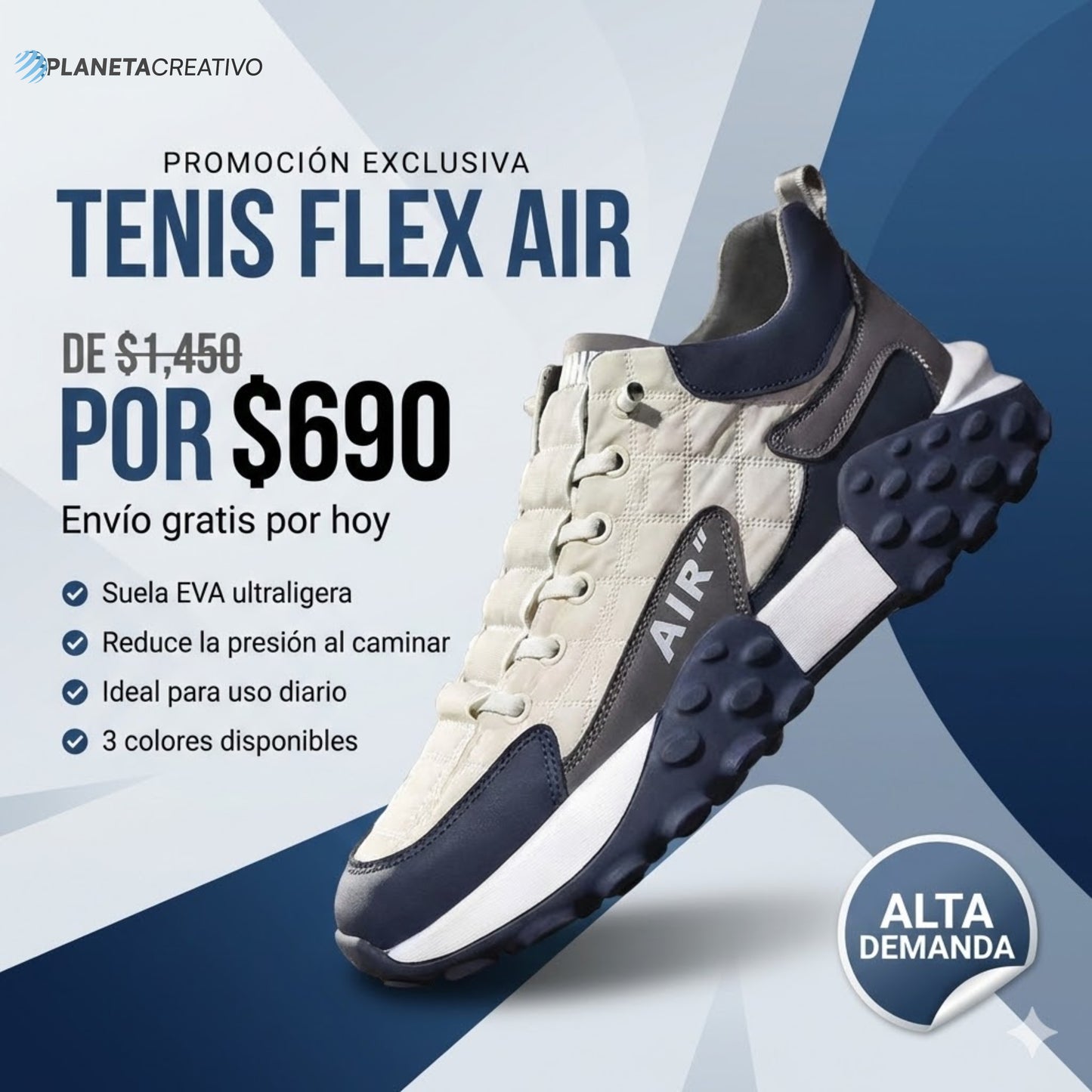 Tenis Ortopédico Air Flex – Alivio Real